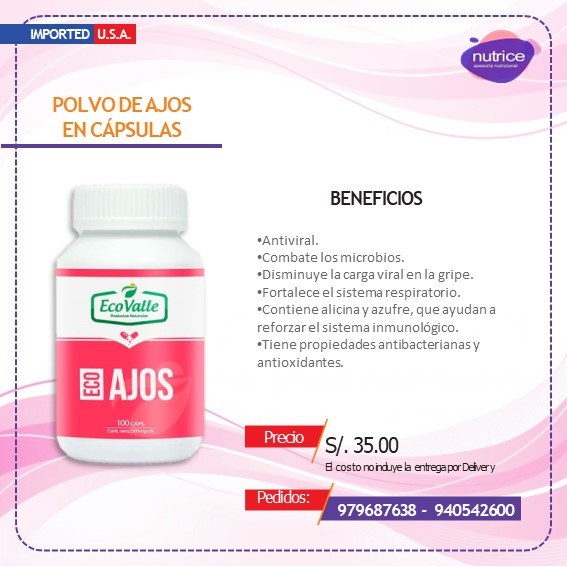 Polvo de ajo en capsula