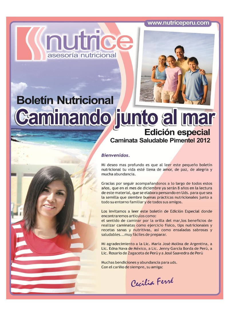 Carátula de Boletín Nutrice - Octubre 2012