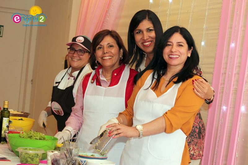 Actividad grupal de preparación de alimentos saludables